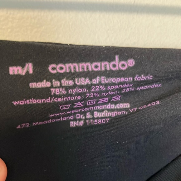 Commando Black Shimmer Sparkle Leggings M/L - Picture 3 of 5